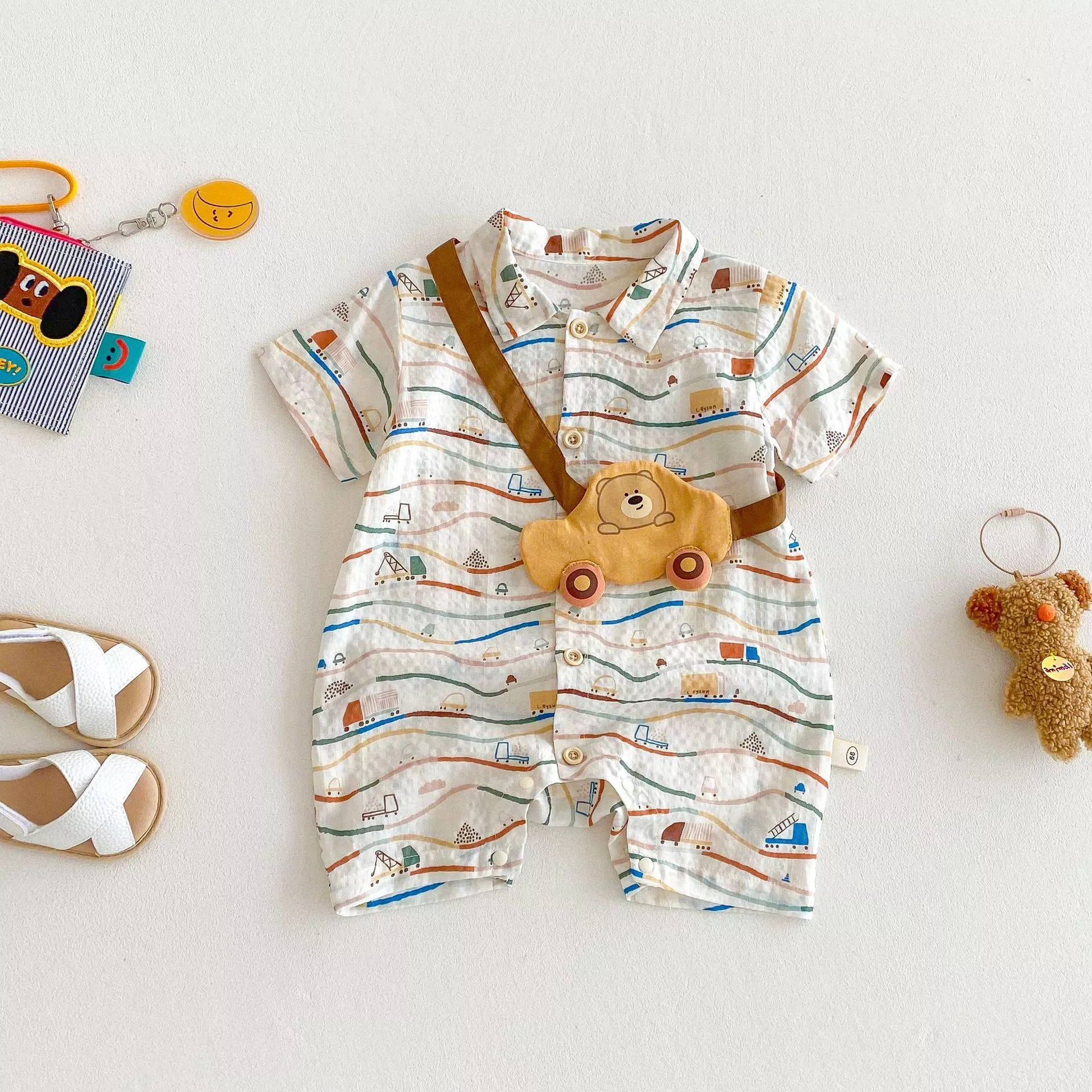 韓版小汽車包屁衣(含包)