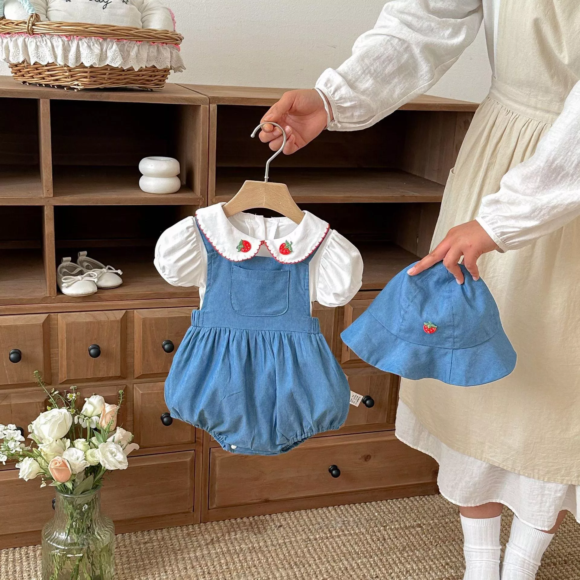 韓版仿牛仔包屁衣