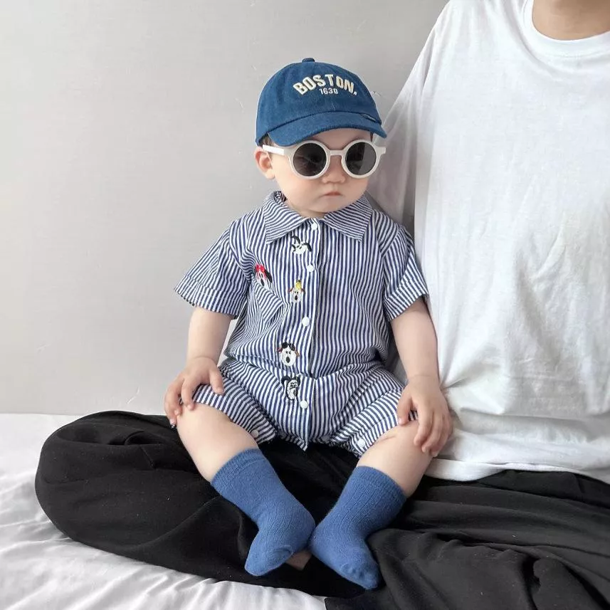 韓版藍條紋包屁衣