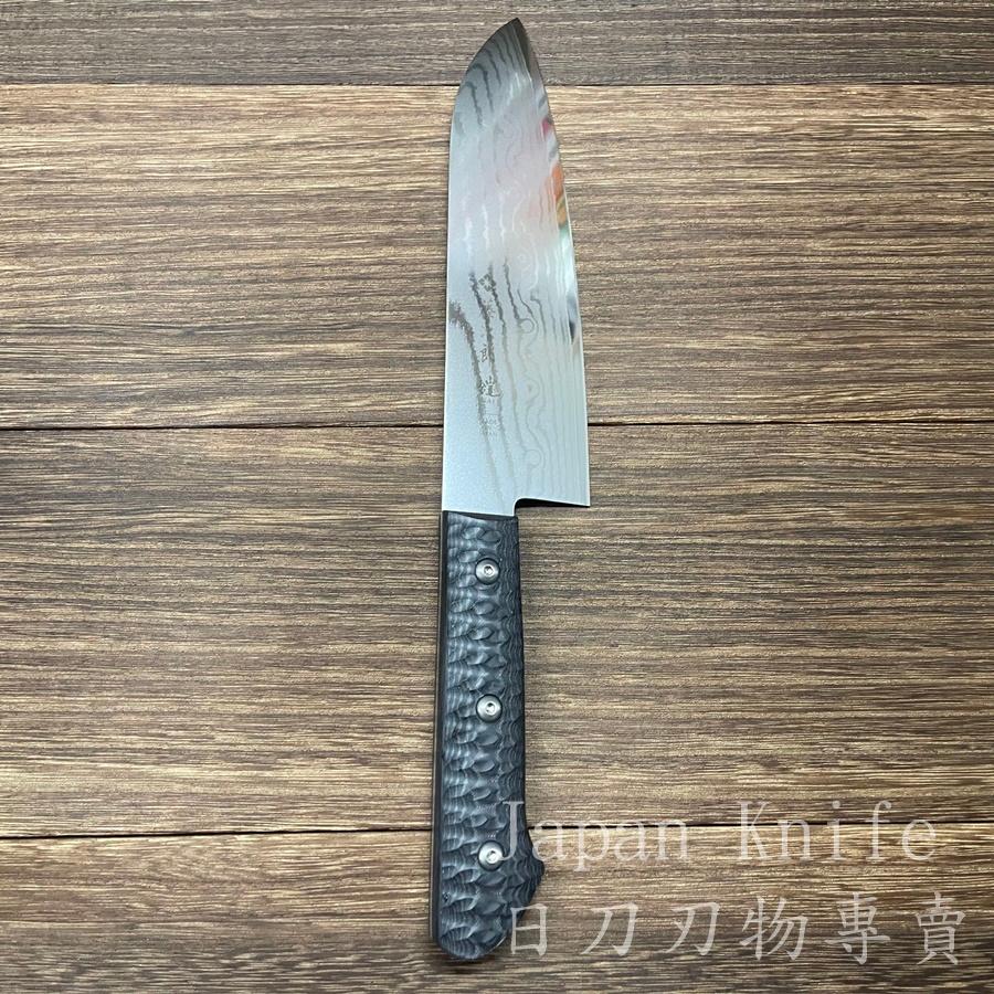 [台灣有貨]藤次郎 鎧 三德刀 F-1351 37層大馬士革鋼VG10 霞流 170mm