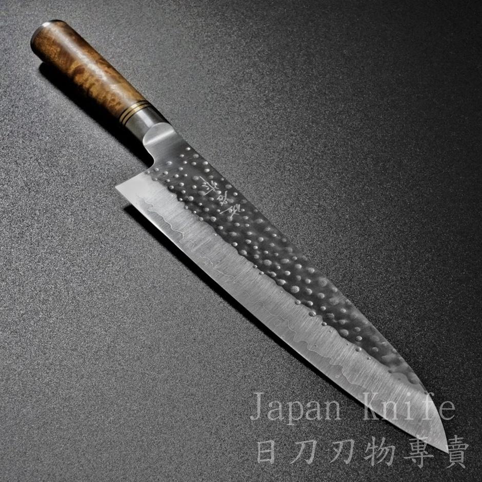 [國際直送]佐治武士作 牛刀 SA504 花梨瘤柄 SG2粉末鋼 240mm