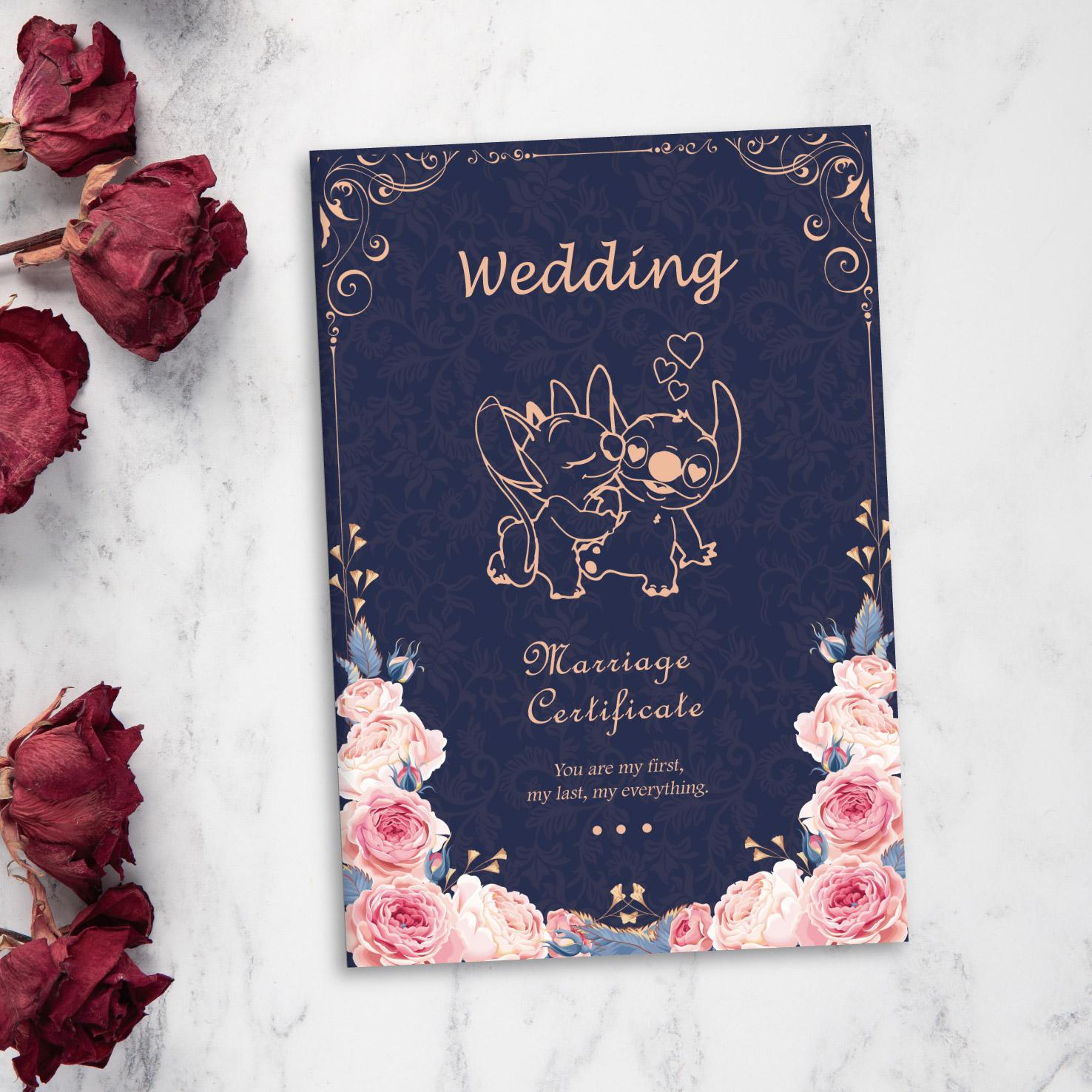 證書夾-史迪奇-經典幸福花園