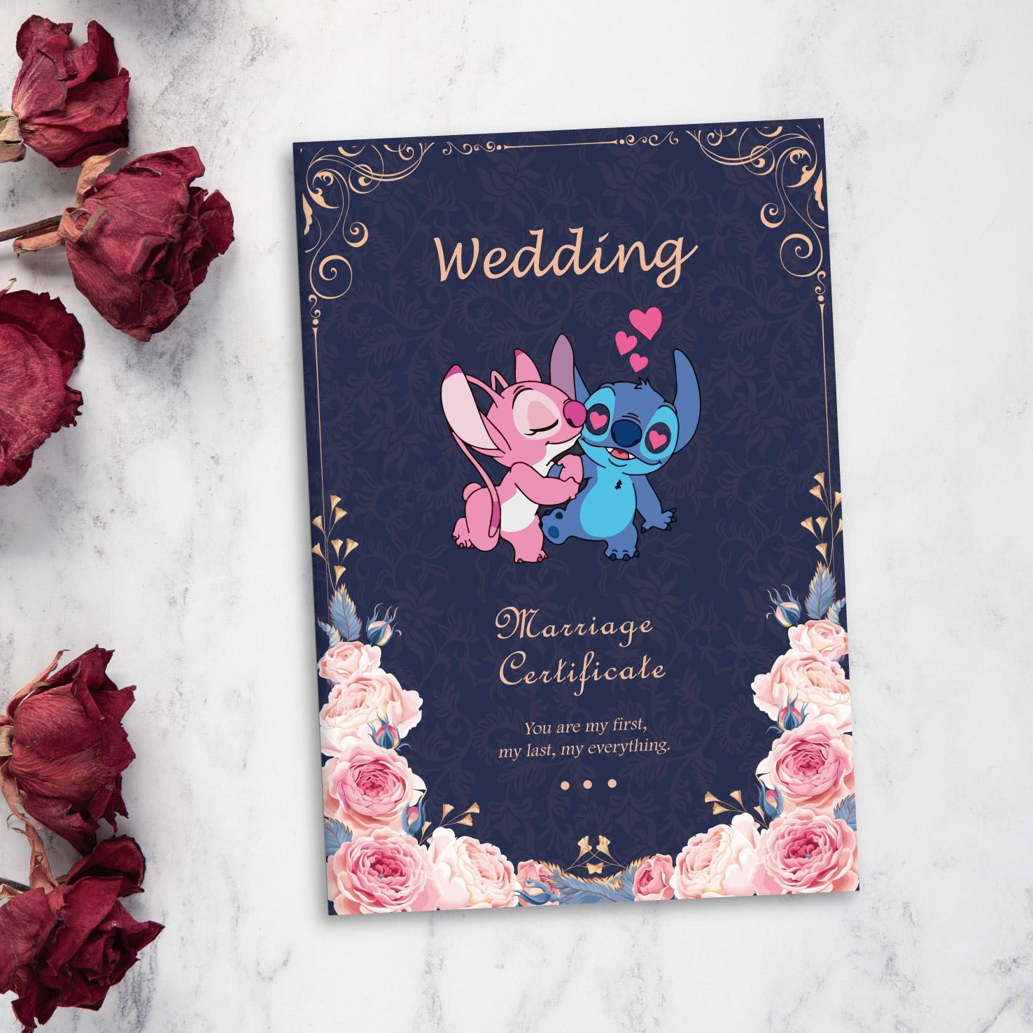 證書夾-史迪奇-經典幸福花園