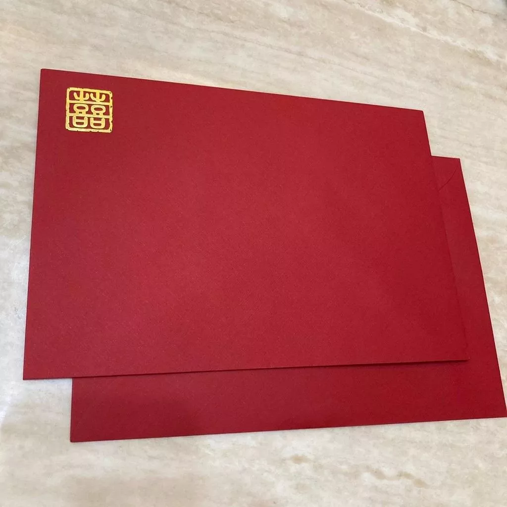 紅色囍字萊妮燙金信封(大尺寸)