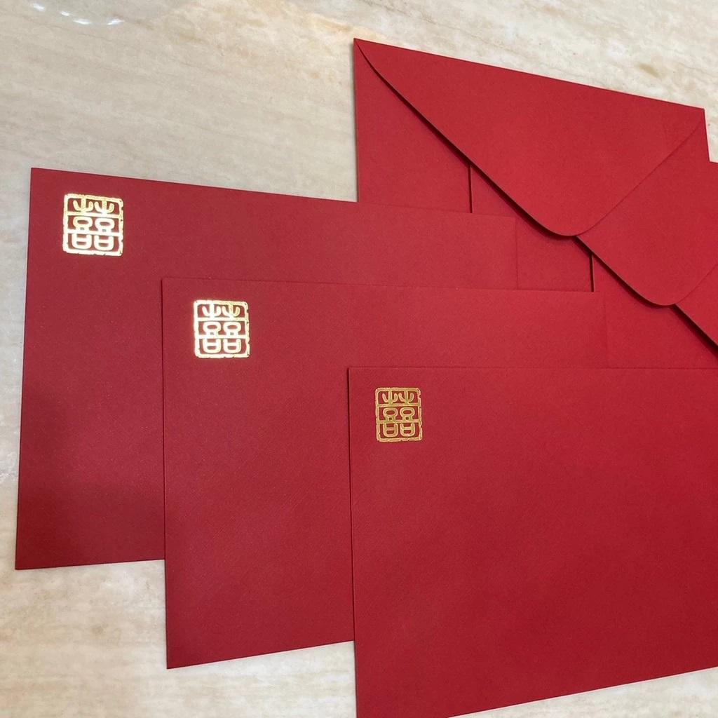 紅色囍字萊妮燙金信封(大尺寸)