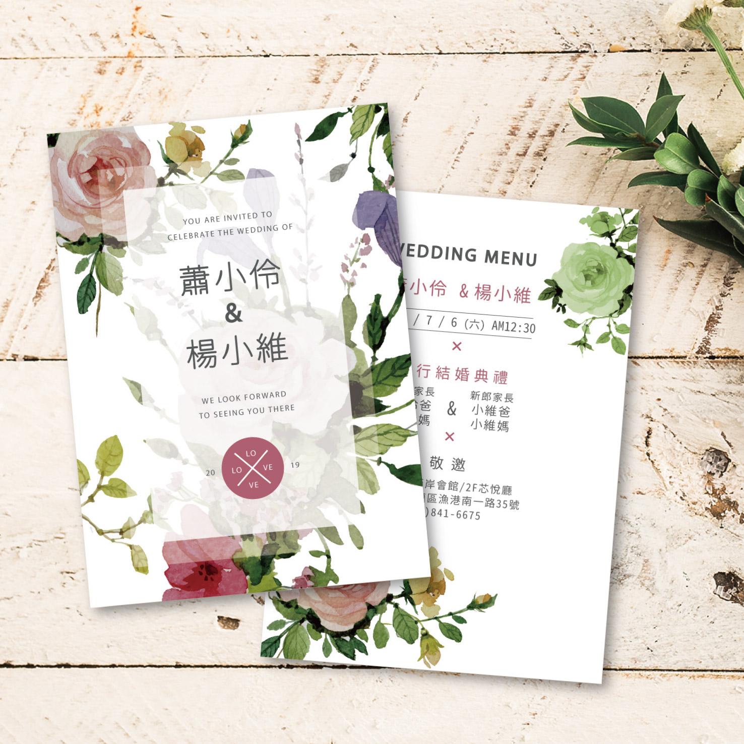 明信片設計款-玫瑰清新