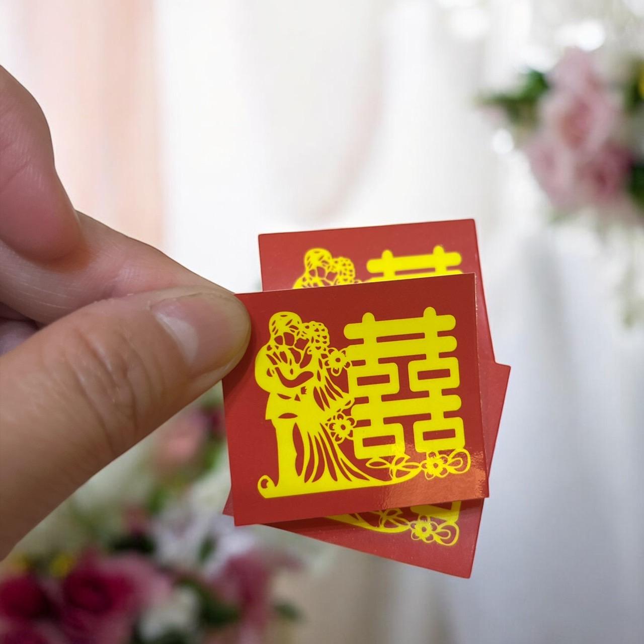 婚禮小物貼紙/結婚禮品小物貼紙/囍字貼/封口貼/小卡貼