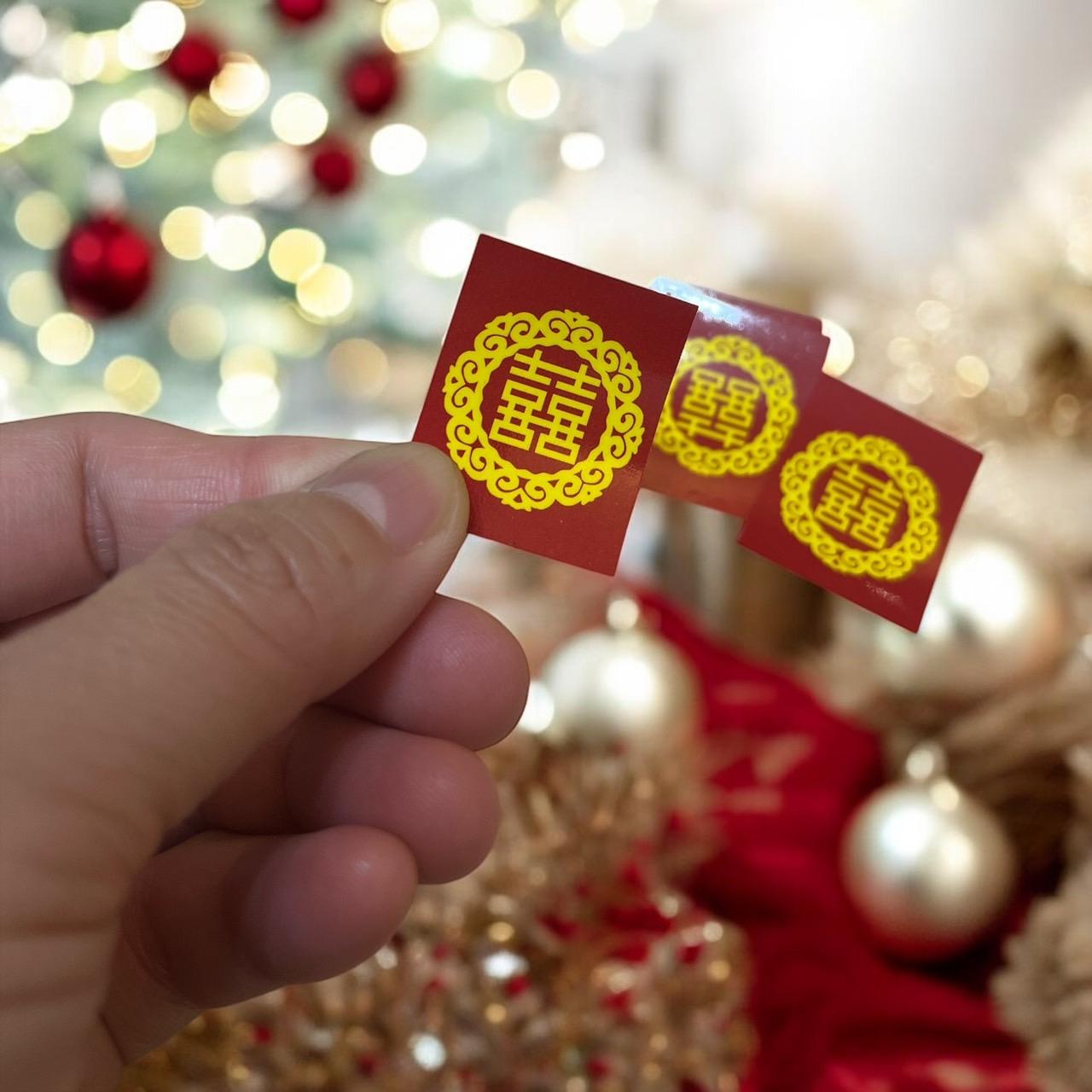 婚禮小物貼紙/結婚禮品小物貼紙/囍字貼/封口貼/小卡貼