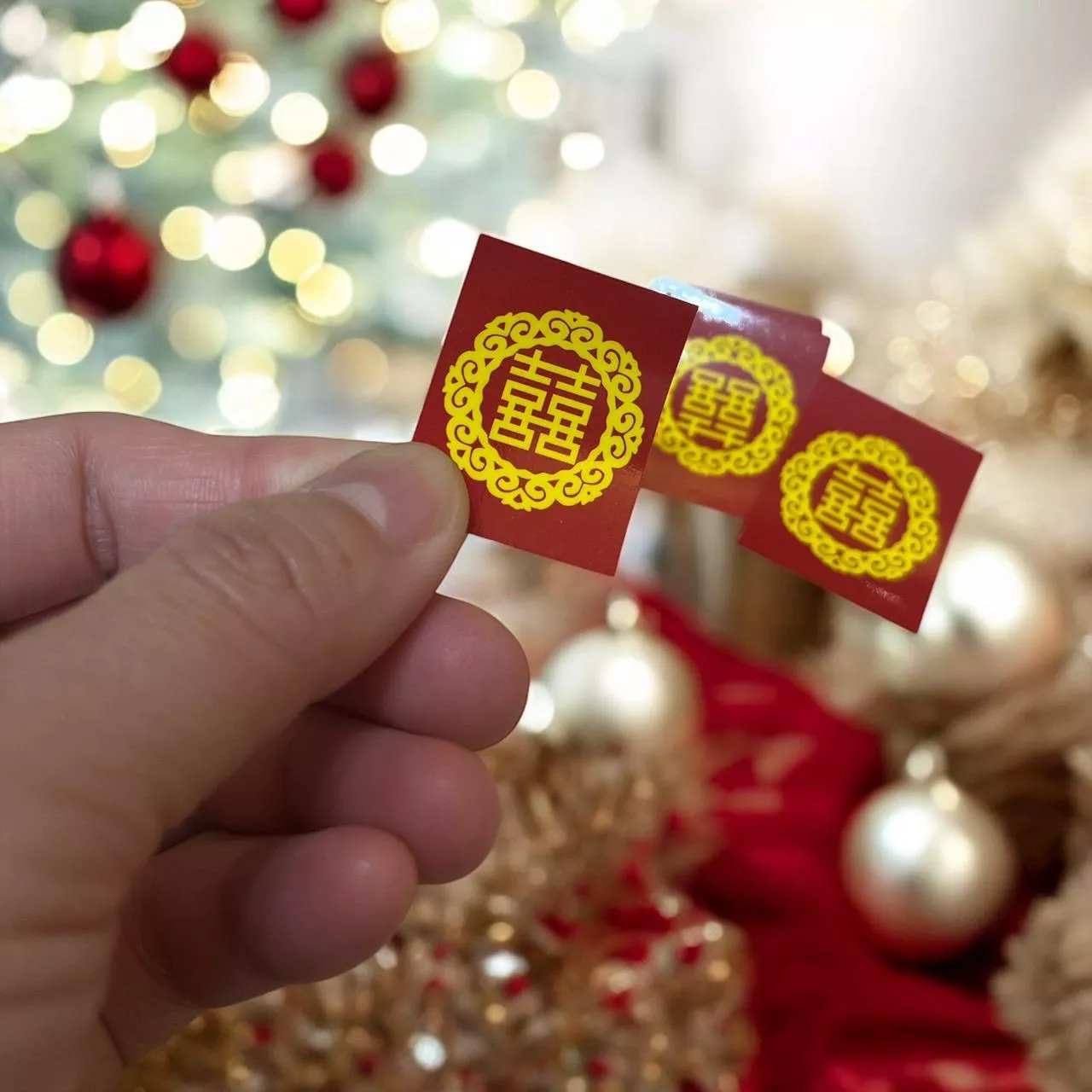 婚禮小物貼紙/結婚禮品小物貼紙/囍字貼/封口貼/小卡貼