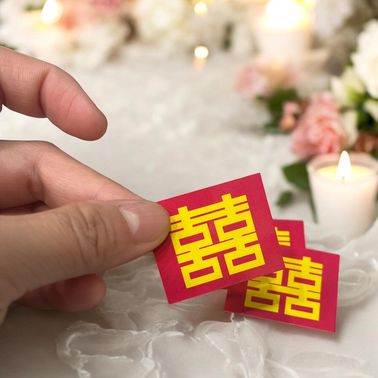 婚禮小物貼紙/結婚禮品小物貼紙/囍字貼/封口貼/小卡貼