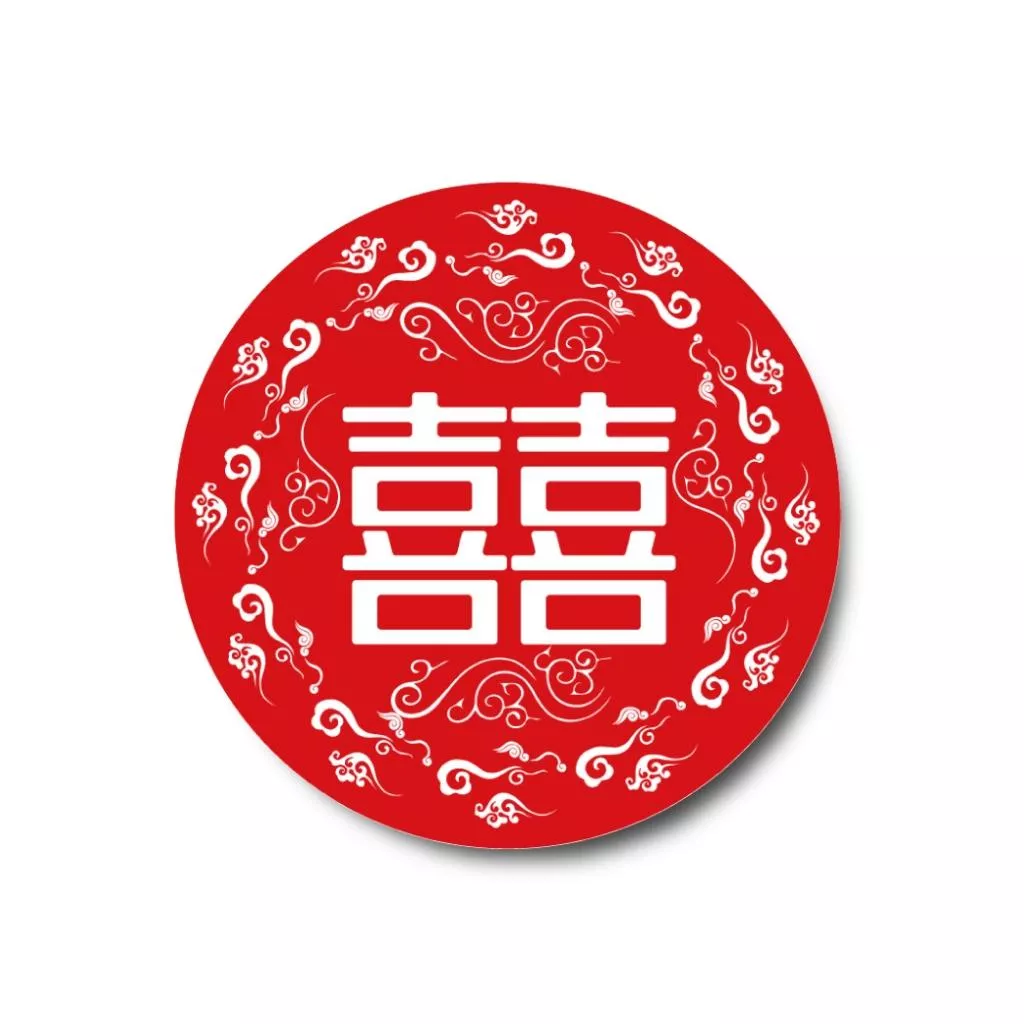 婚禮小物貼紙/結婚禮品小物貼紙/結婚封口貼/圓型貼E