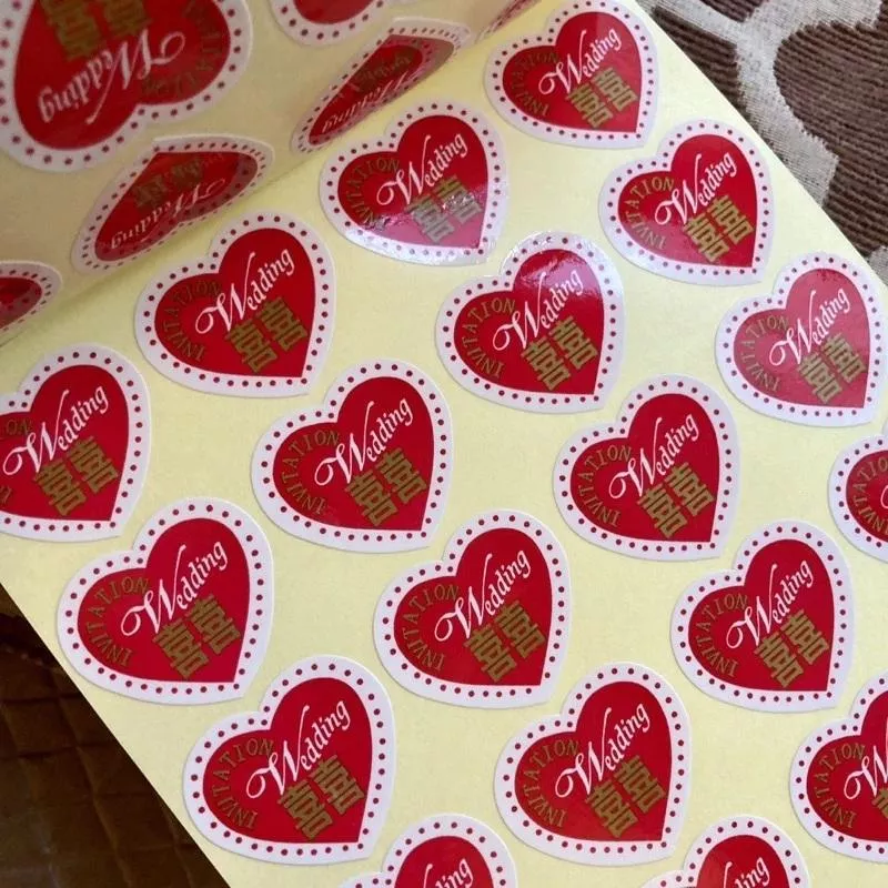 愛心貼紙 結婚貼紙 婚禮貼紙 喜帖貼紙 喜餅貼紙