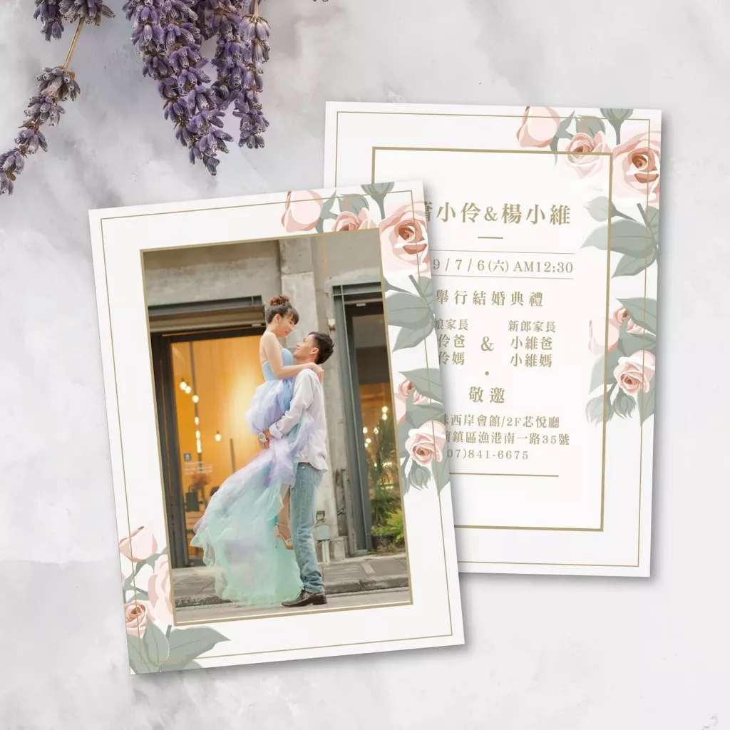 明信片婚紗款-淡淡粉色誘惑