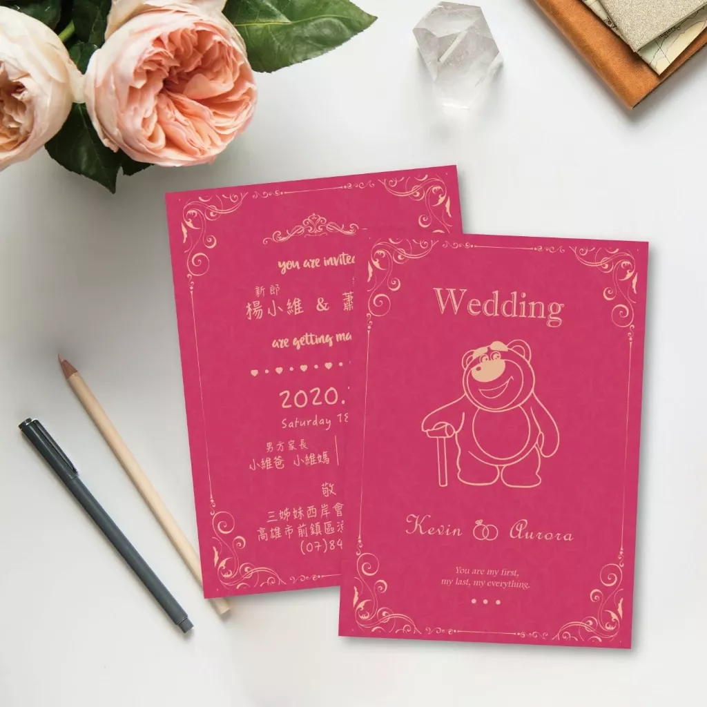 明信片主題款-草莓熊 熊抱哥