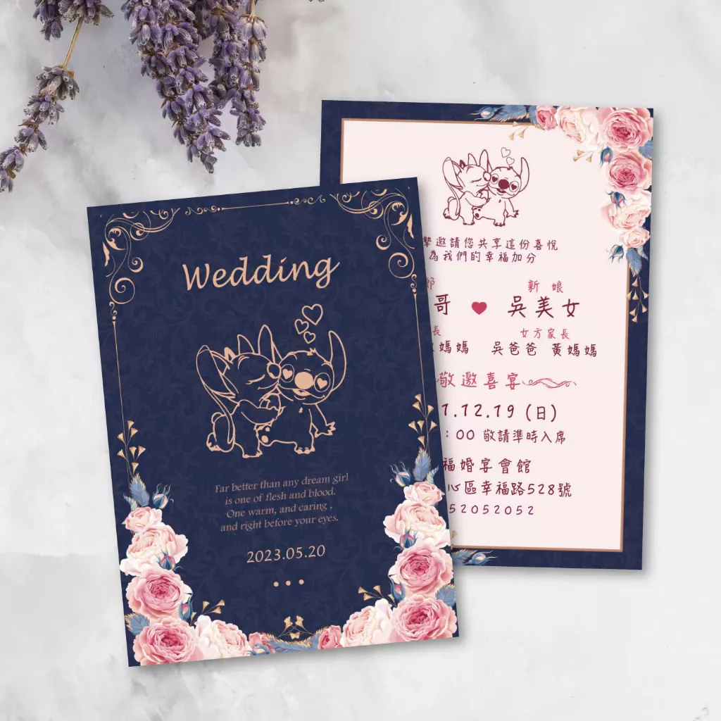 明信片主題款-迪士尼-藍色史迪奇