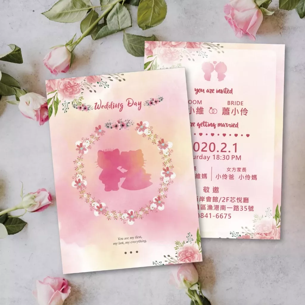 明信片主題款-甜蜜粉彩HELLO KITTY