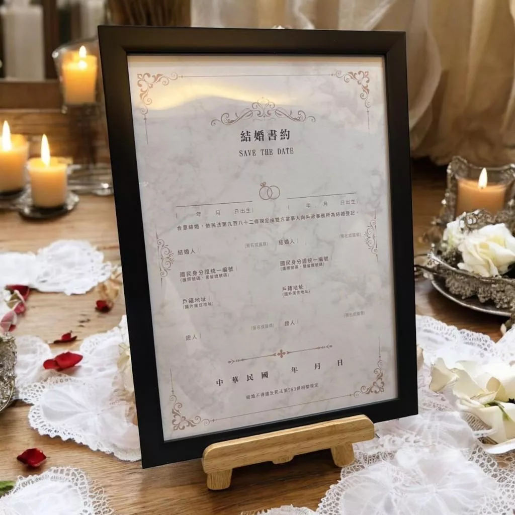 A4壁掛相框-黑色 書約相框