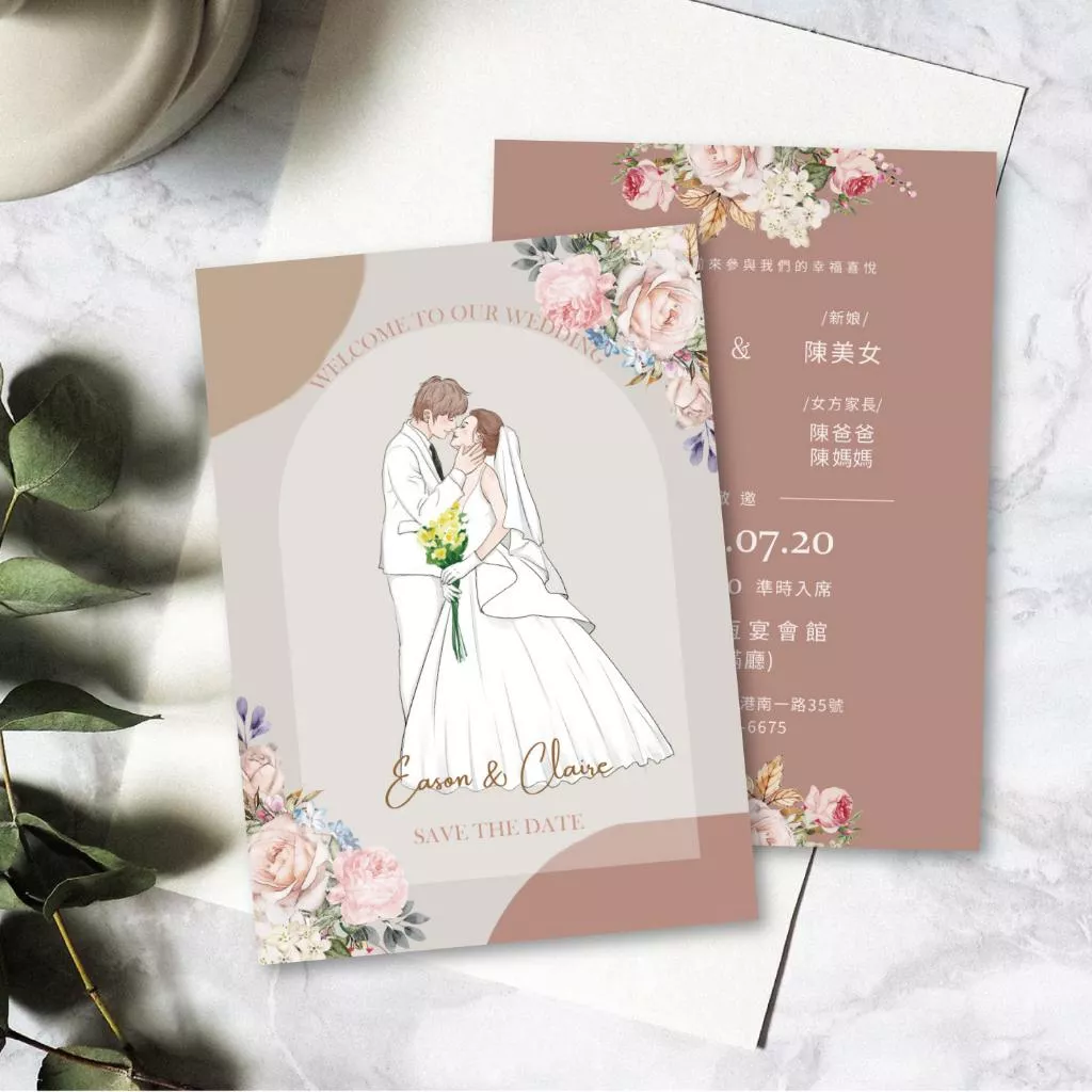 明信片插畫款-典雅質感唯美插畫(可選插畫)