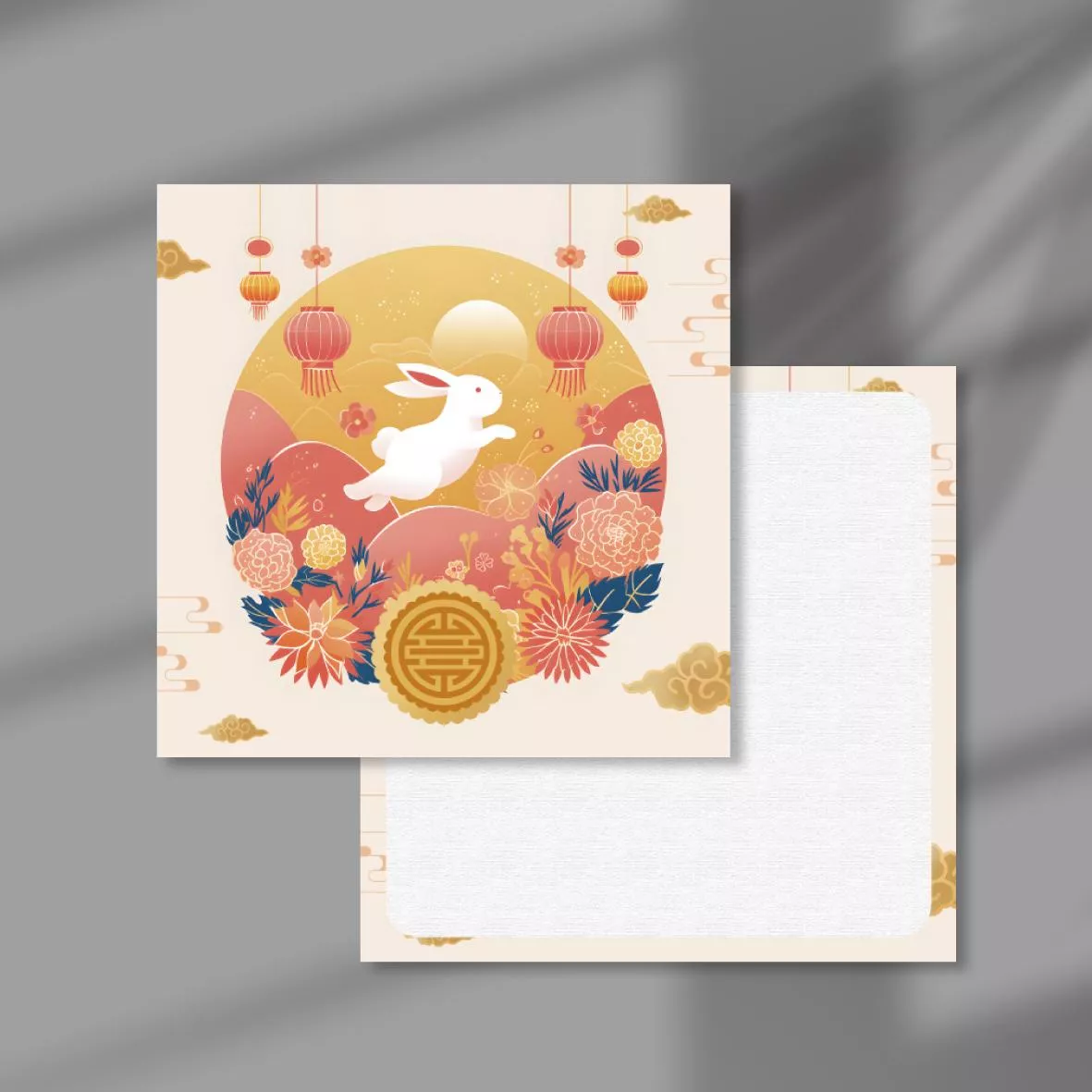 中秋空白卡片-吉祥兔