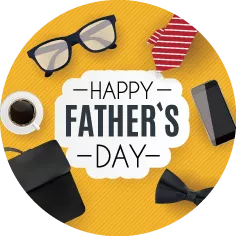 父親節4公分圓形貼紙｜Happy Father’s Day｜封口貼紙｜禮物包裝貼紙｜父親節裝飾貼紙