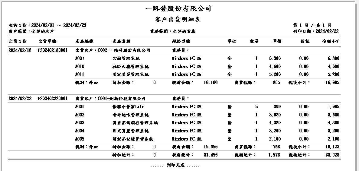 營業助理-買賣業進銷存管理系統(專業基本版)