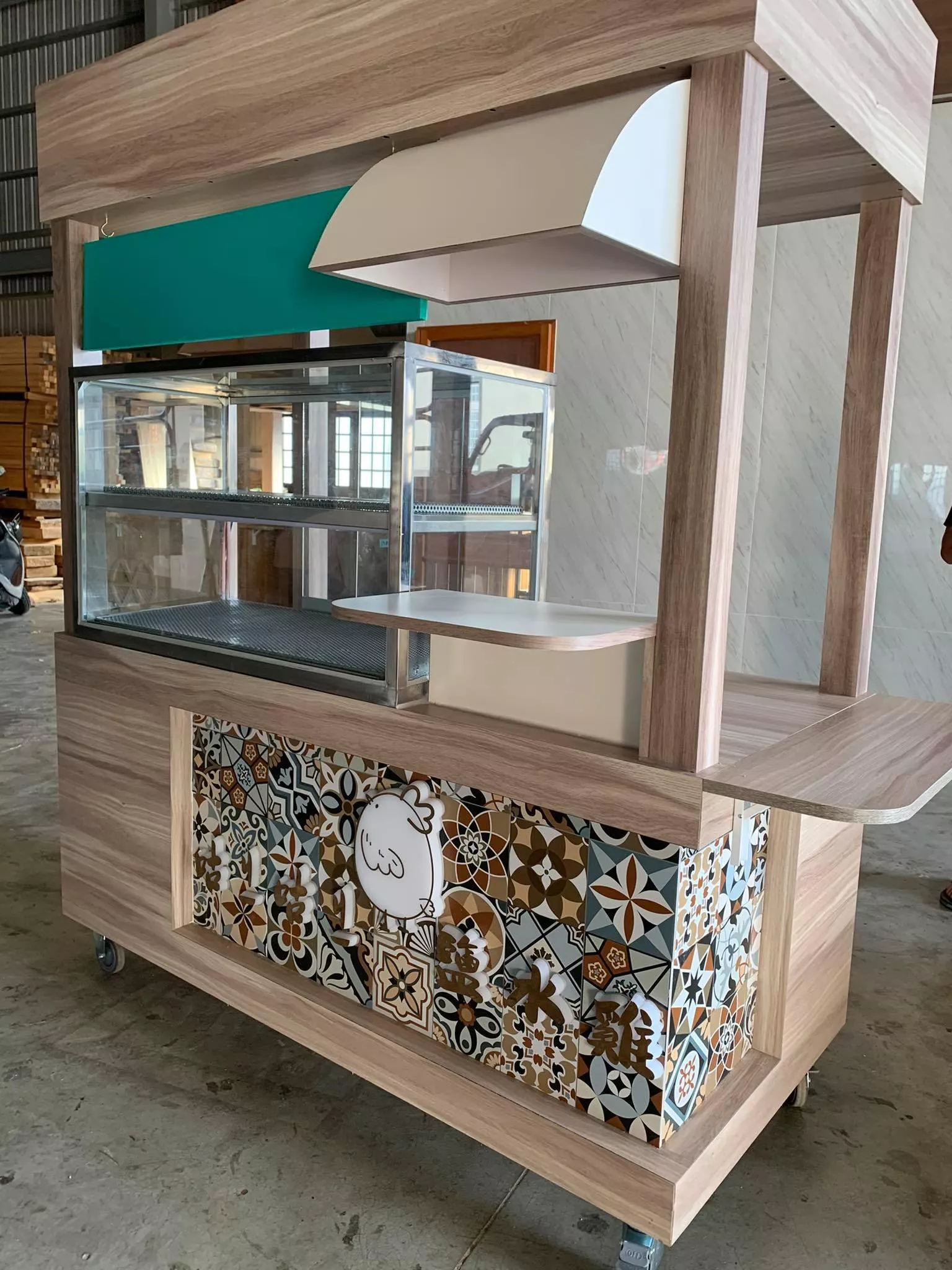 復古冷藏櫃攤車