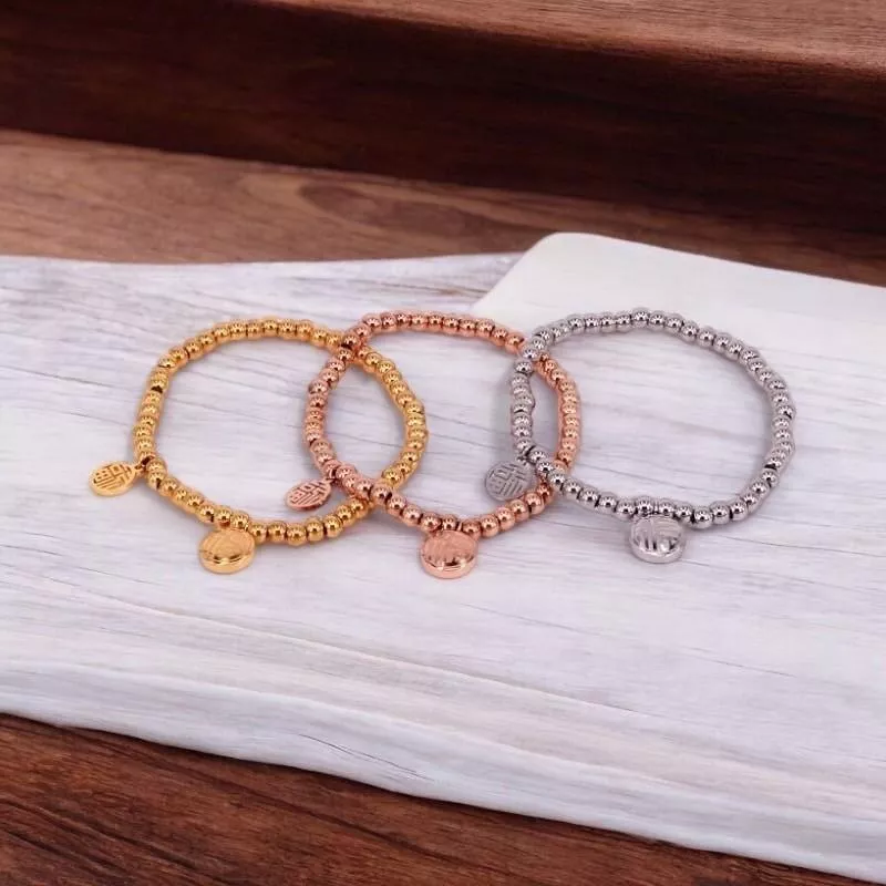 祈福彈性繩鈦鋼手鍊