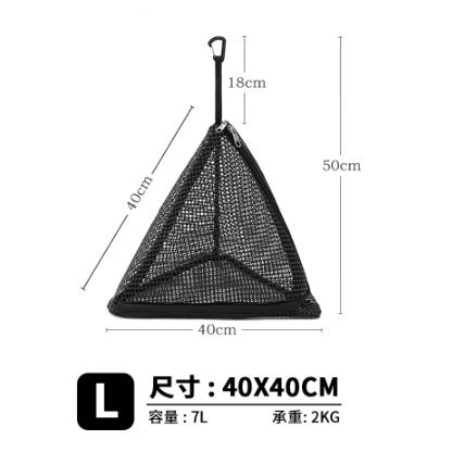 【營伙蟲1398】曬碗籃 三角形曬網 三角掛網袋 三角掛網 懸掛置物 袋網眼袋 露營鳥籠 角形可摺疊儲物袋