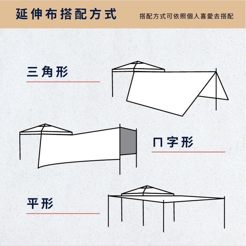 【營伙蟲1255】客廳帳延伸布 Treewalker  炊事帳延伸布 天幕布 延伸帳 邊布 涼棚 延伸棚 塗銀膠