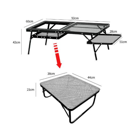 【營伙蟲1272】多功能鋼網燒烤桌 烤肉 露營 收納桌 鋼網 燒肉桌 烤肉桌 含收納袋