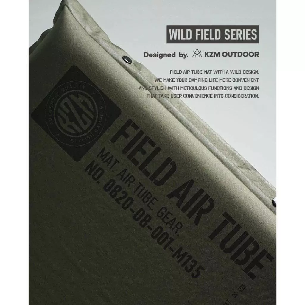 【營伙蟲2010】KZM 自動充氣床墊 單人 雙人 軍綠 附收納袋 厚度5cm 床墊 充氣床 居家 露營 野營床墊