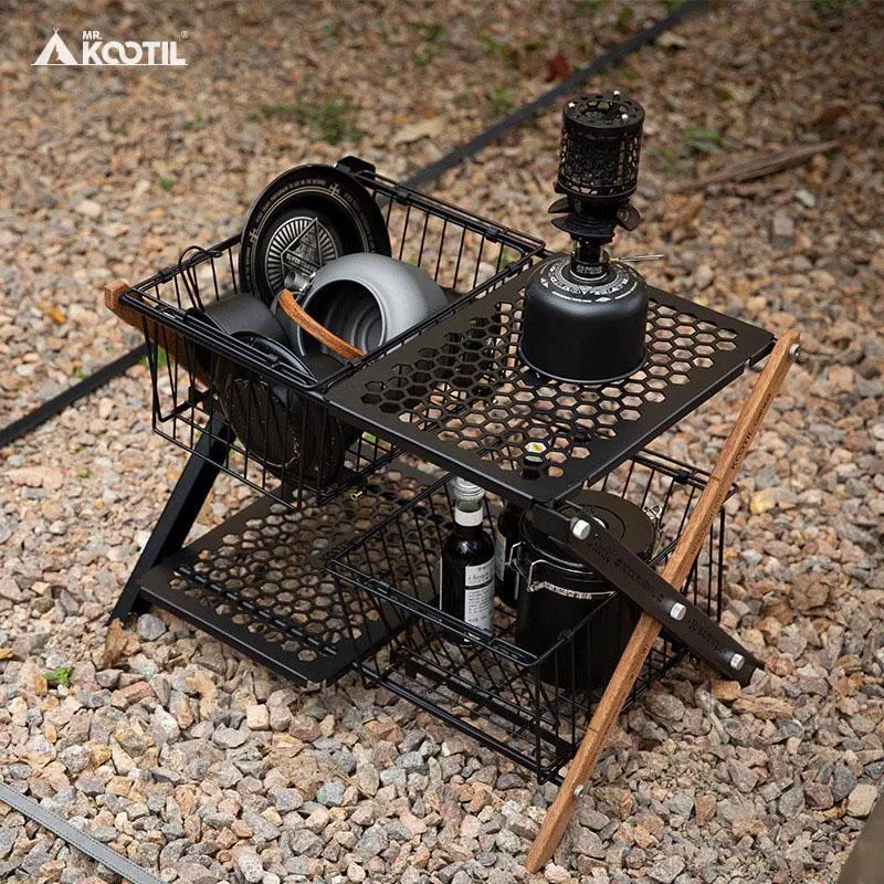 【營伙蟲2038】MR.KOOTIL X型雙層置物架 置物桌 IGT 框架 瀝水籃 露營 一單元 二單元 戰術桌