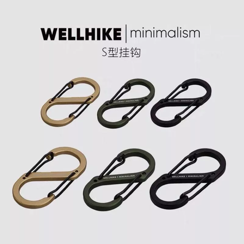 【營伙蟲2205】S型登山扣 鋁合金 露營登山必備 背包快掛 鋁合金戶外野營多功扣環  掛扣鈎