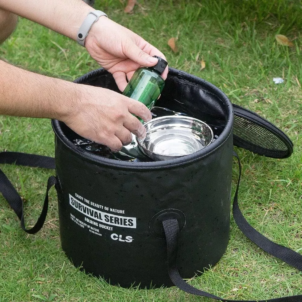 【營伙蟲2233】露營折疊水桶 摺疊水桶 露營水桶 旅行水桶 露營摺疊水桶 攜帶式水桶 折疊水桶 儲水桶 水桶