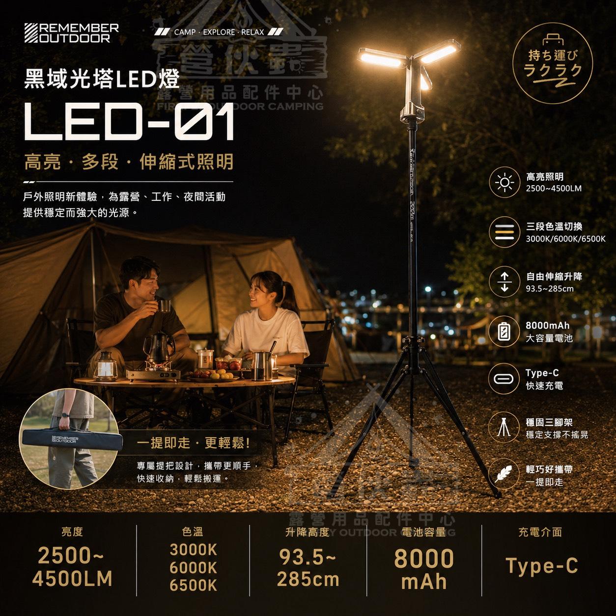 樂活不露 黑域光塔 LED燈(首批優惠限時三天)