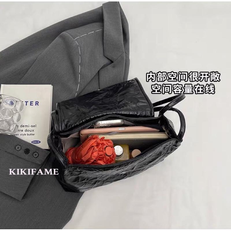 KIKIFAME🤍三色 超推必入!高級感造型金屬環單肩包包 大包包 大容量包 手提包 托特包 購物包 通勤包 海邊包包