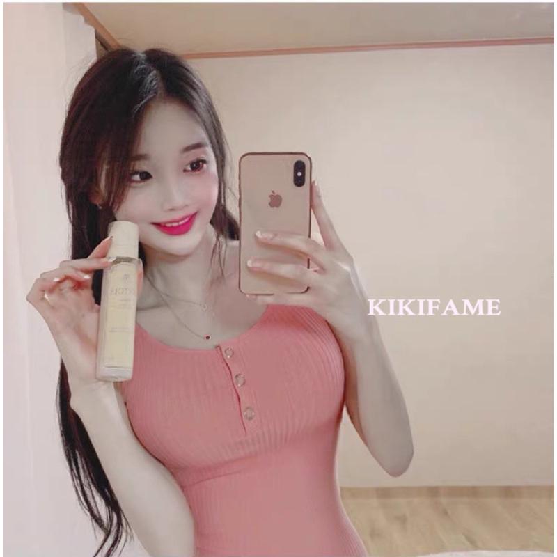 KIKIFAME🤍六色 Onni小性感排扣吊帶裙 +外套 兩件套 套裝 包臀洋裝 背心裙 防曬外套 開衫 罩衫 連身裙