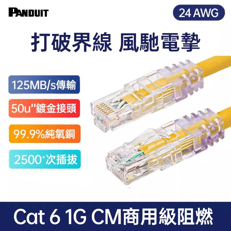 PANDUIT Cat 6 U/UTP 24AWG CM跳接線-UTPSP＊M