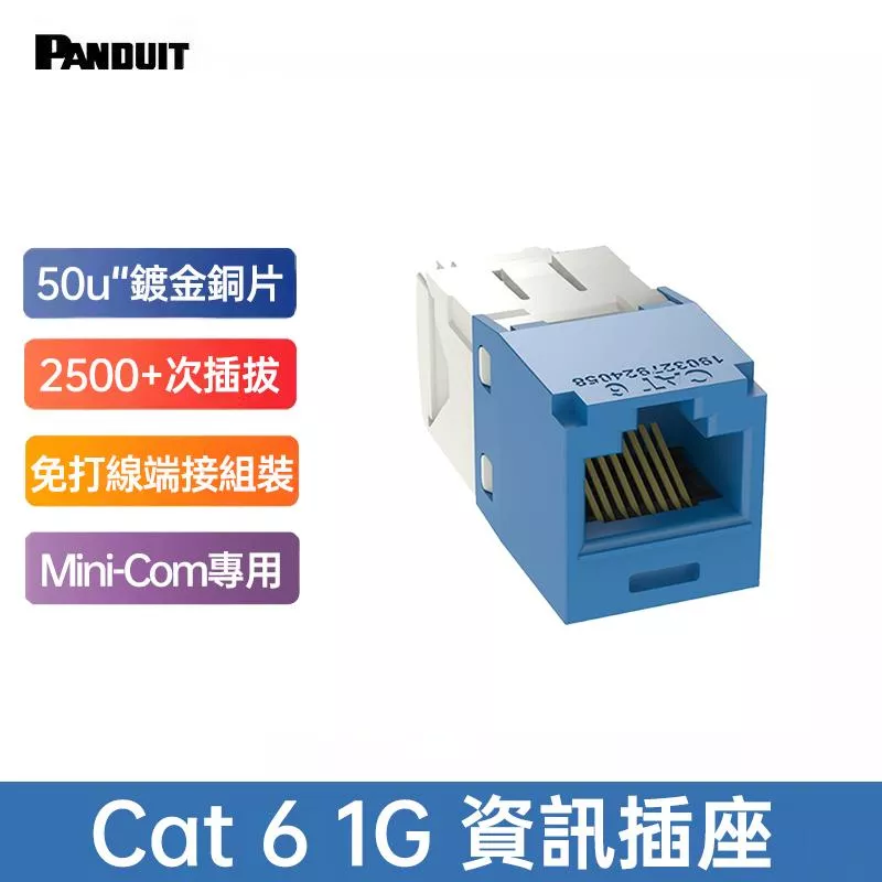 PANDUIT Cat 6 UTP 無遮蔽式資訊插座 - CJ688TG (※購買5個資訊插座以上-贈壓接輔助工具EGJT-1*贈品數量不累計*)
