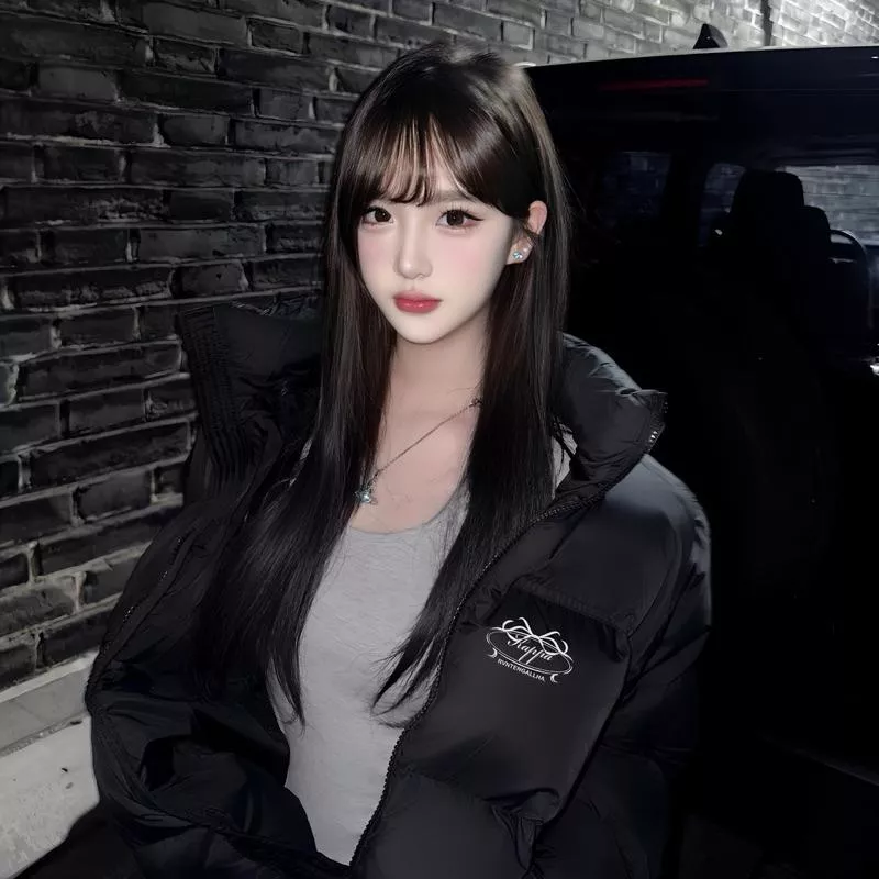 甜美個性兼具૮₍ •⤙•˶ 蝴蝶結 字母小標印花 高品質手塞棉 短版 立領 拉鏈 麵包外套