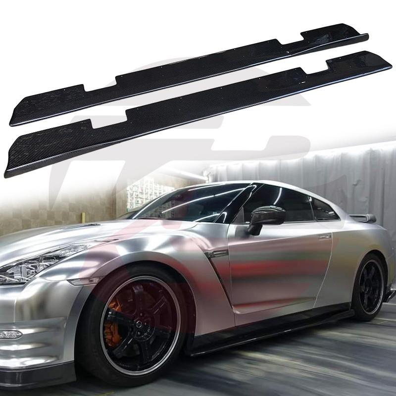 KP擎利國際 Nissan GTR R-35 2008+ 碳纖維側裙 卡夢 東瀛戰神R35 專用(外銷爆品)