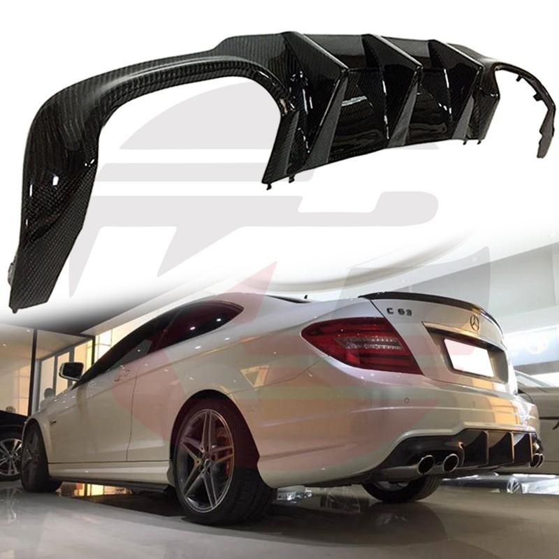 KP擎利國際 BENZ 小改款 12-14 W204 C204 AMG C250 C300 碳纖維V款四出後擾流 後下巴