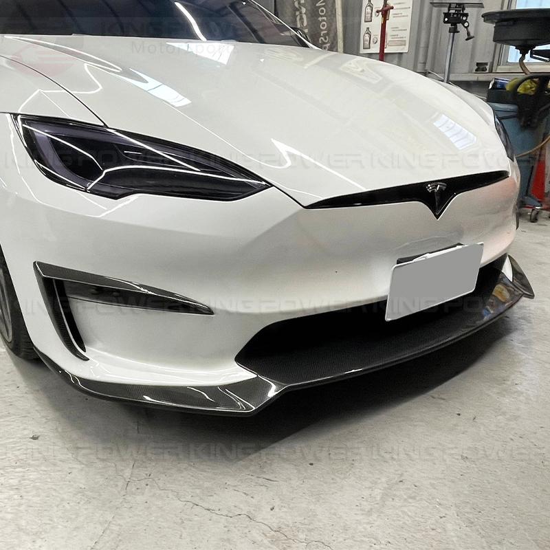 KP擎利國際 特斯拉 Model S 碳纖維前下巴 前唇 實體店面 預約安裝