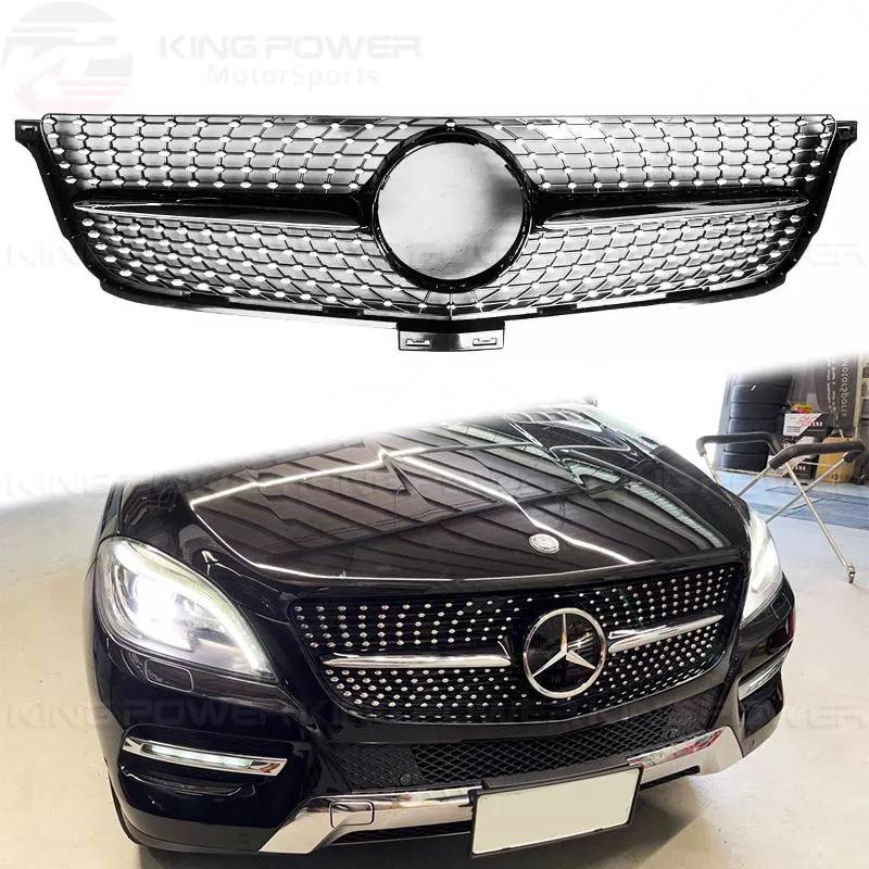 KP擎利國際 BENZ W166 ML級 前期 滿天星水箱罩 亮黑/電鍍銀 實體店面 ML350 ML500