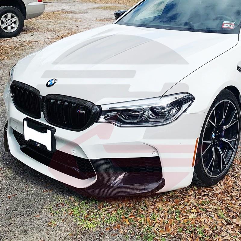 KP擎利國際 BMW F90 正M5專用 碳纖維P款前保桿定風翼 卡夢空力套件 (外銷熱賣商品) 實體店面可安裝