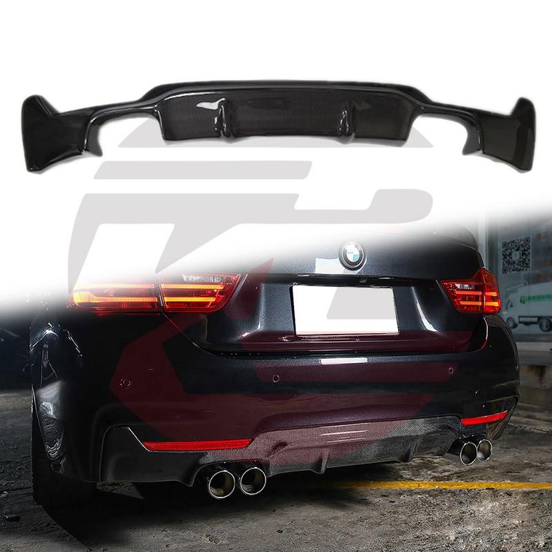 KP擎利國際 BMW F32 F32 F36 420i 428i M-Sport 碳纖維3D款後擾流 雙邊雙出 四出後下