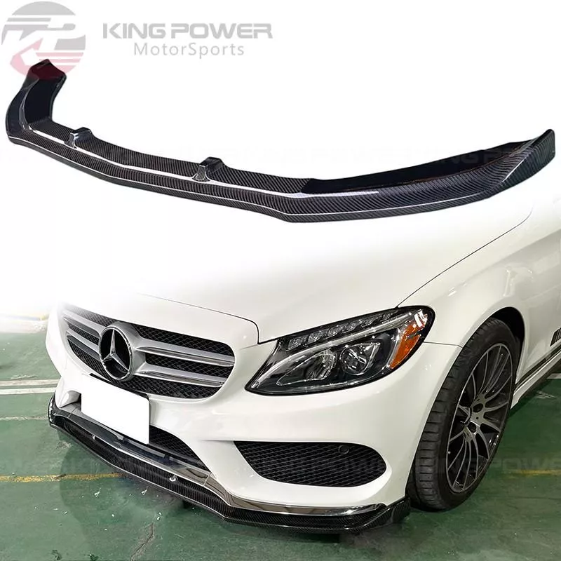 KP擎利國際 BENZ W205 S205 C205 前期 R款碳纖維前下巴 AMG車型專用 四門/雙門/旅行車通用 下巴