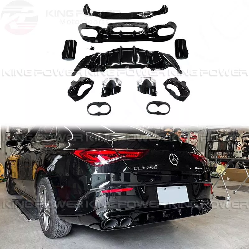 KP擎利國際 BENZ W118 CLA AMG用 升級 45 ED1款 後下巴+黑/銀尾管 前下巴+風刀 預約安裝 KP擎利國際 BENZ W118 CLA AMG用 升級 45 ED1款 後下巴+黑/銀尾管 前下巴+風刀 預約安裝