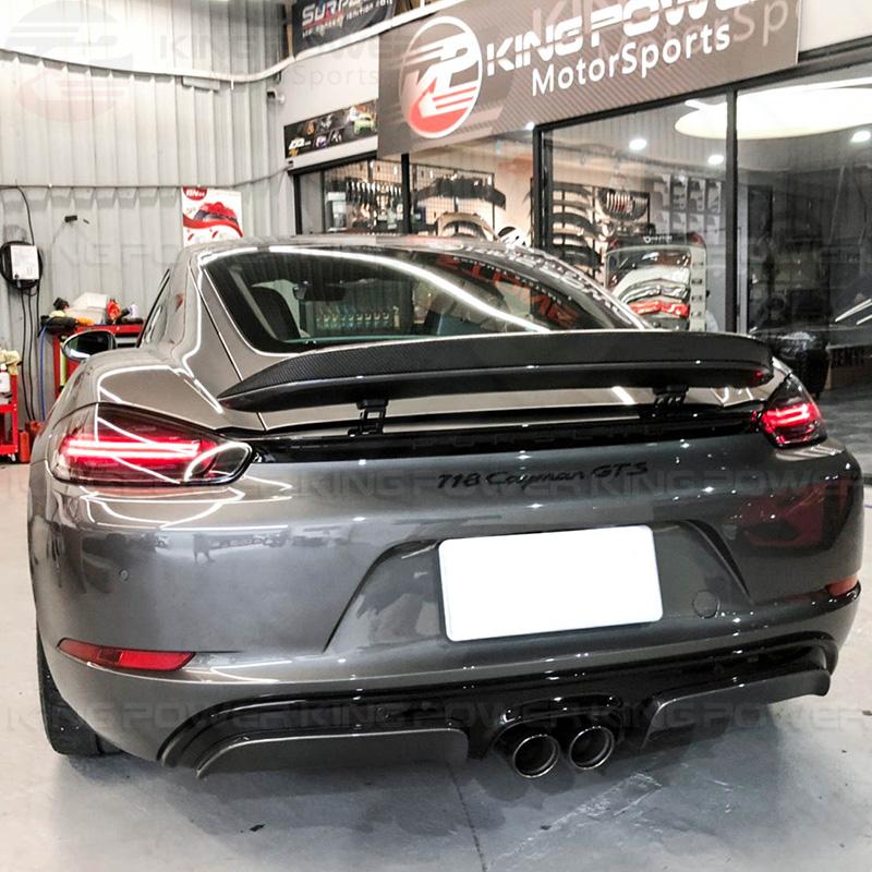 KP擎利國際 Porsche 保時捷 718 Cayman Boxster 碳纖維 尾翼 卡夢鴨尾 實體店面 預約安裝