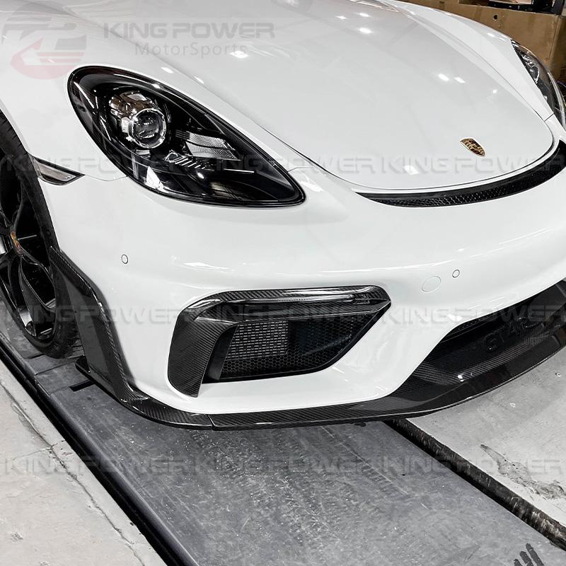 KP擎利國際 保時捷 Porsche 982 718 GT4 GT4RS 乾碳 前保風刀  霧燈風刀 霧燈框 歡迎聊聊